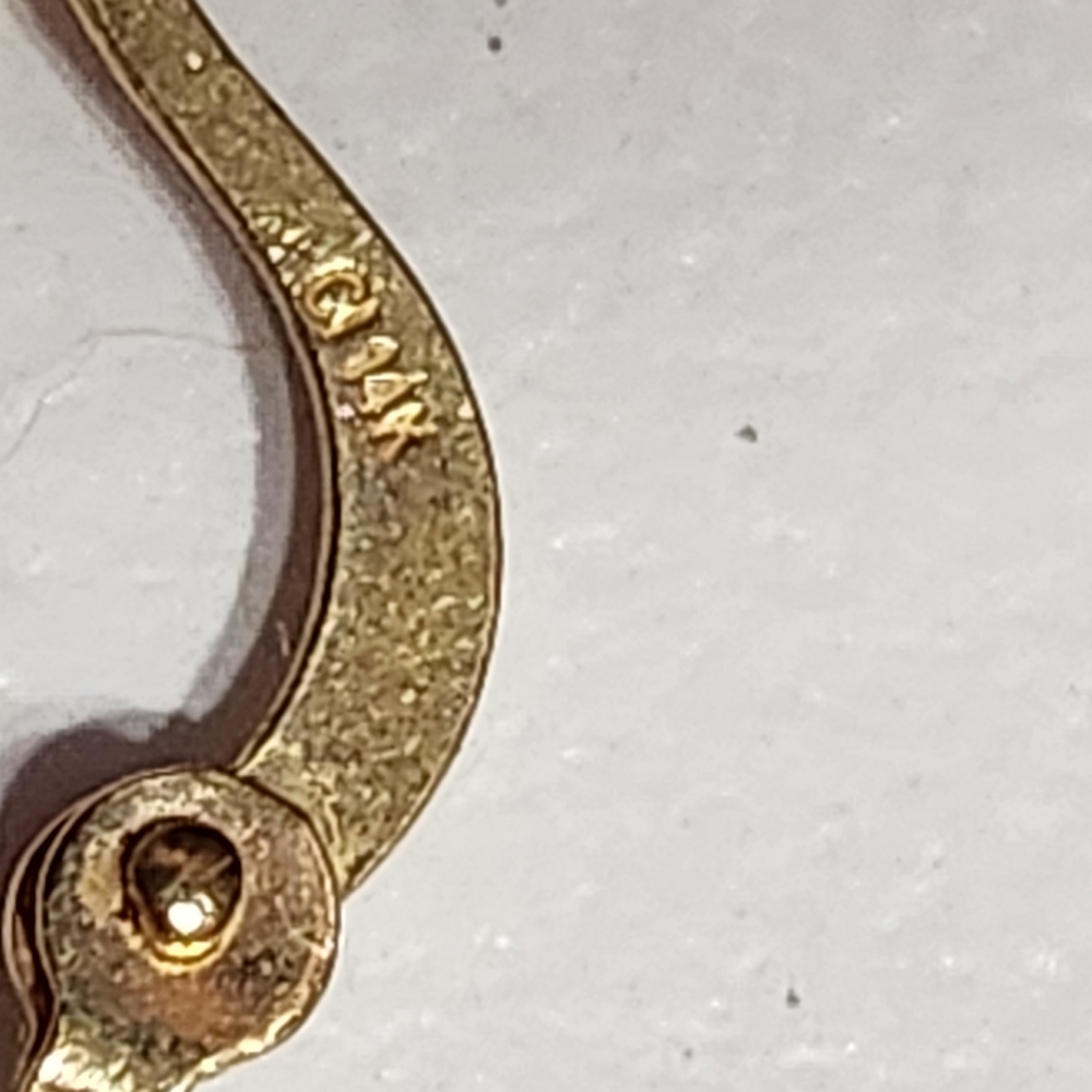 14 k earrings - Picture 3 of 5